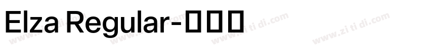 Elza Regular字体转换
